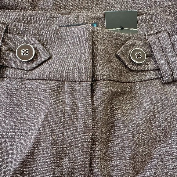 Apt.9 Women Dress Pants Brown Size 10 Average Maxwell Fit Herringbone Wide Legs - Picture 3 of 7